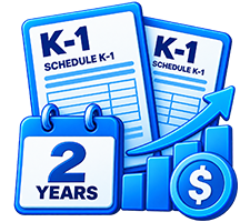 Two Years of K-1s + Ongoing Income Icon