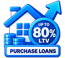 Up to 80% LTV on Purchase Loans Icon